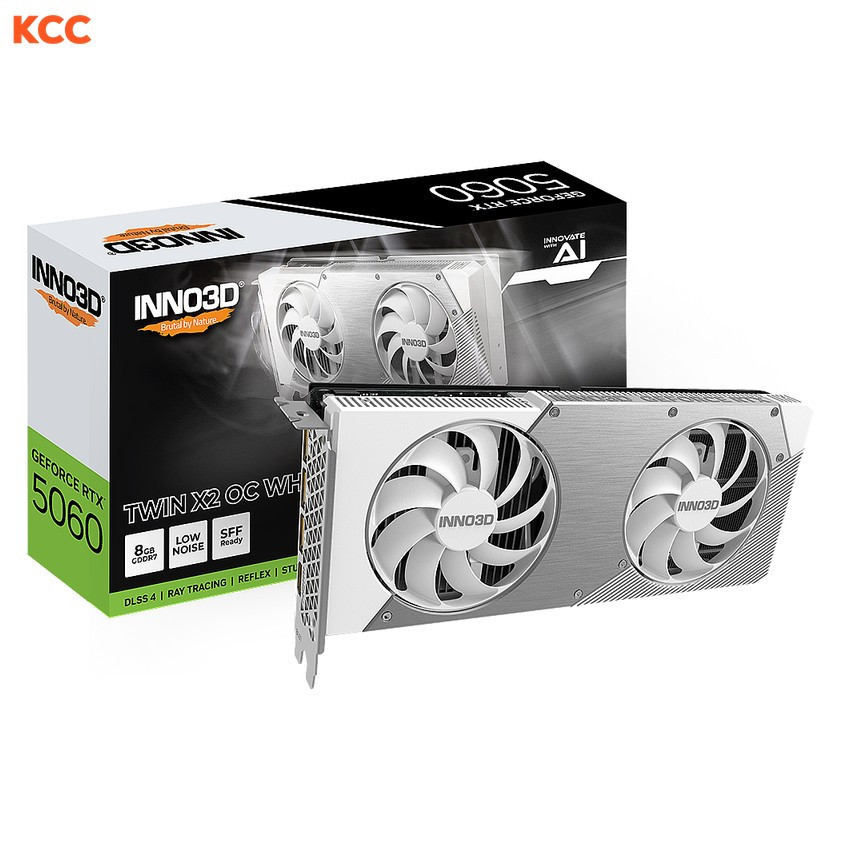 Card màn hình INNO3D GeForce RTX 5060 TWIN X2 OC WHITE