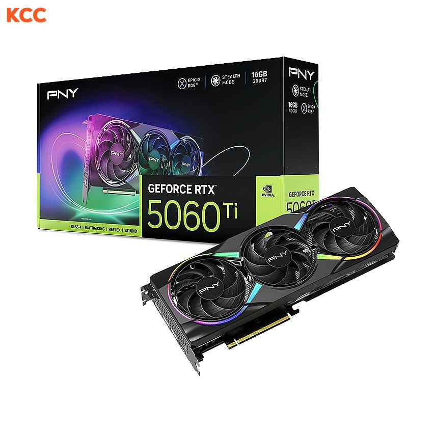 VGA PNY GeForce RTX 5060 Ti 16GB EPIC-X RGB Triple Fan (VCG5060T16TFXXPB1)