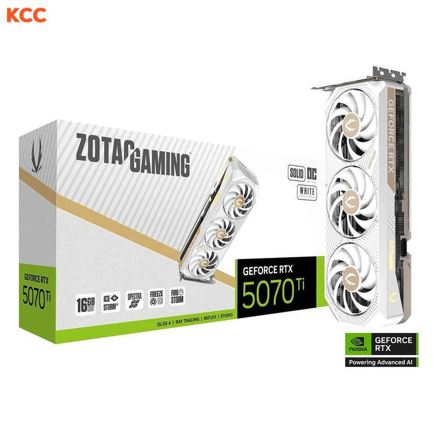 VGA ZOTAC GAMING GeForce RTX 5070 Ti SOLID CORE OC White Edition (ZT-B50710Q2-10P)
