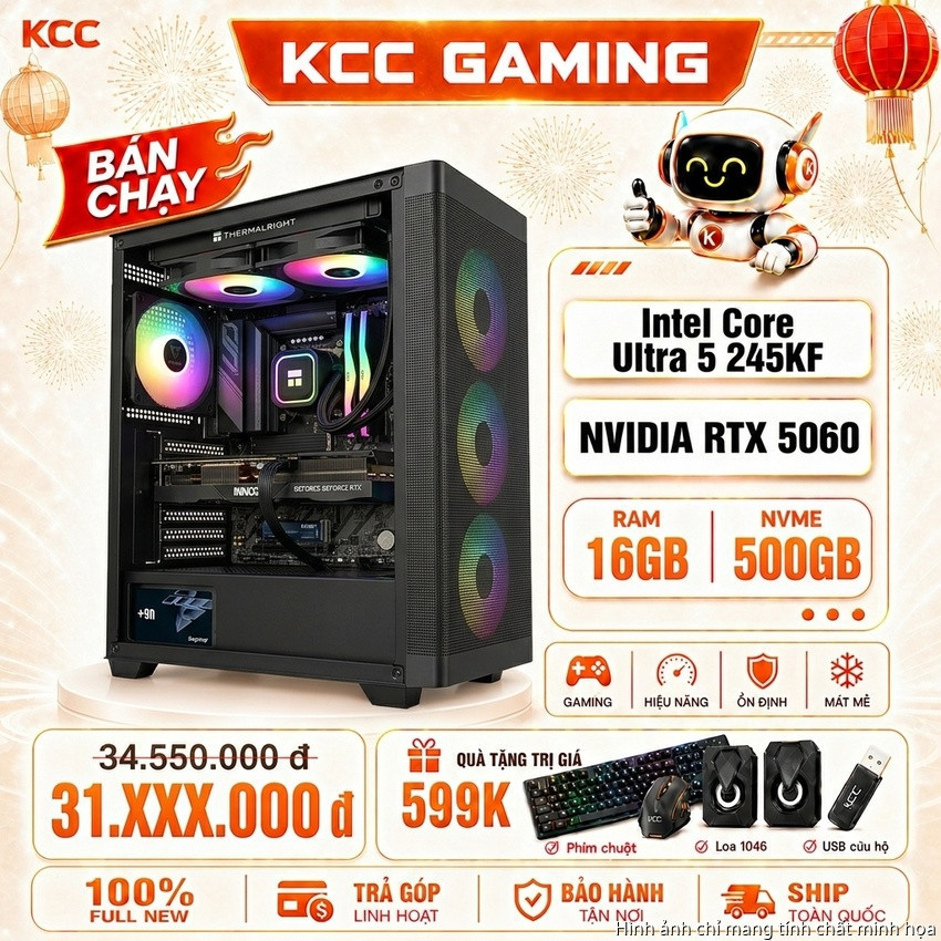 PC KCC Intel U5-245KF / VGA RTX 5060
