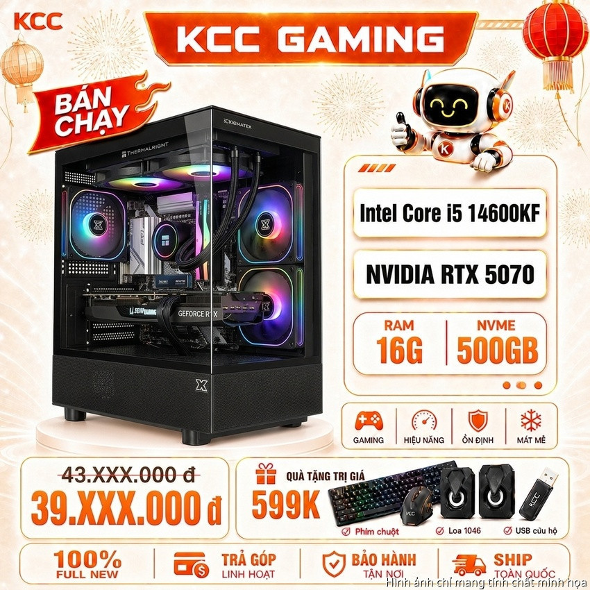 PC KCC Intel i5-14600KF / VGA RTX 5070