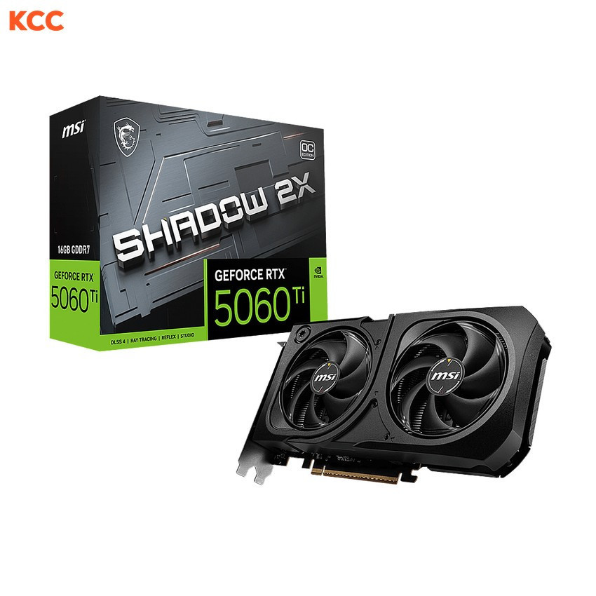 Card màn hình MSI GeForce RTX 5060 Ti 16G SHADOW 2X OC PLUS