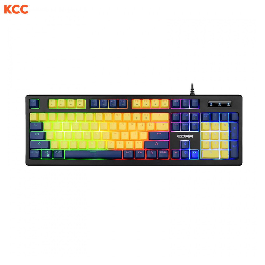 Bàn phím gaming EDRA EK302 (Blue + Yellow)