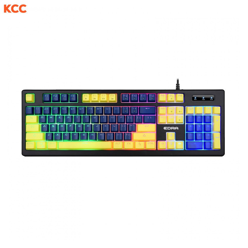 Bàn phím gaming EDRA EK302 (Yellow + Blue)