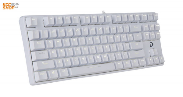 Bàn phím cơ Gaming DAREU EK87 WHITE (ICE-BLUE LED, Blue/ Brown/ Red D switch)