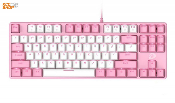 Bàn phím cơ Gaming DAREU EK87 PINK-WHITE (PINK-LED, Blue/ Brown/ Red D switch)