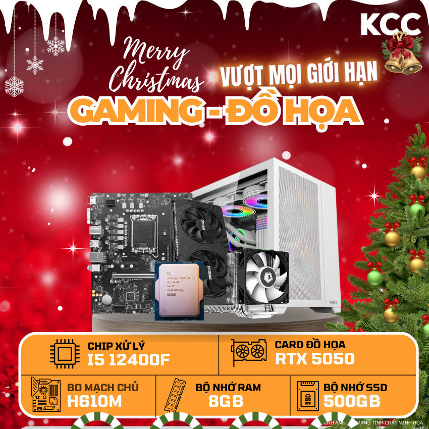 (TẶNG KÈM MÀN HÌNH) PC KCC Intel I5-12400F / VGA RTX 5050