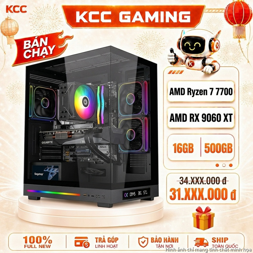PC KCC AMD R7-7700 / VGA RX 9060 XT
