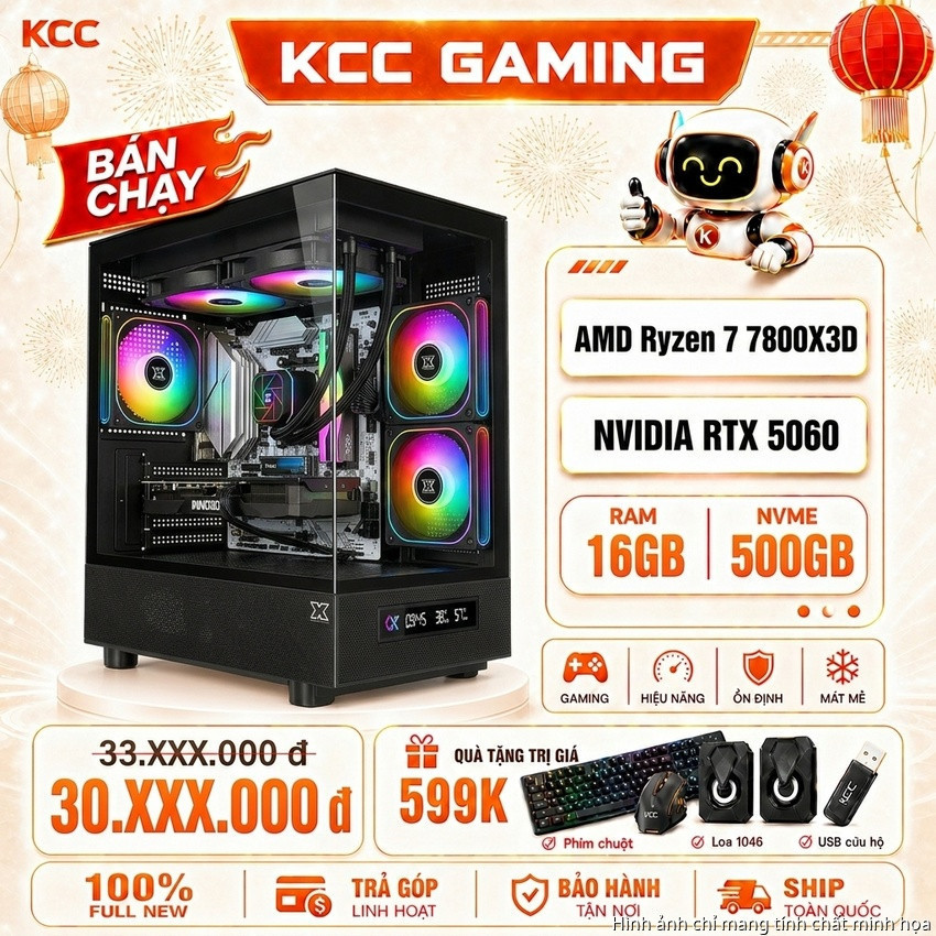 PC KCC AMD R7-7800X3D / VGA RTX 5060