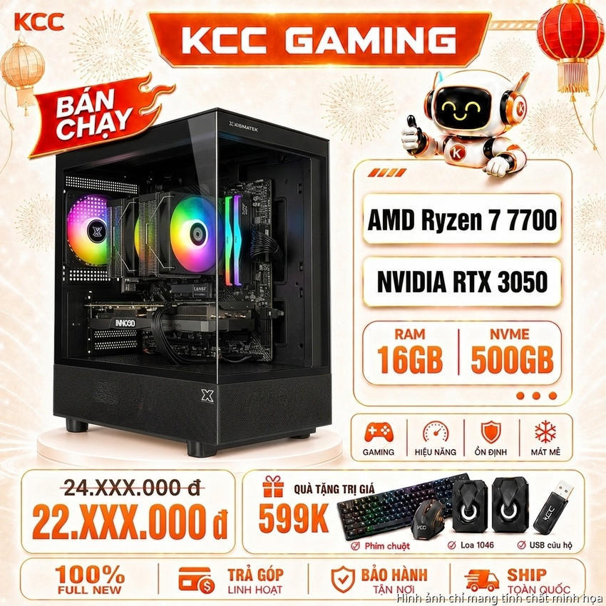 PC KCC AMD R7-7700 / VGA RTX 3050