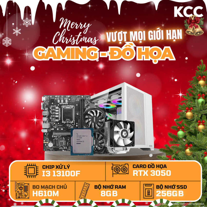 (Tặng kèm màn hình) PC KCC Intel I3-13100F / VGA RTX 3050