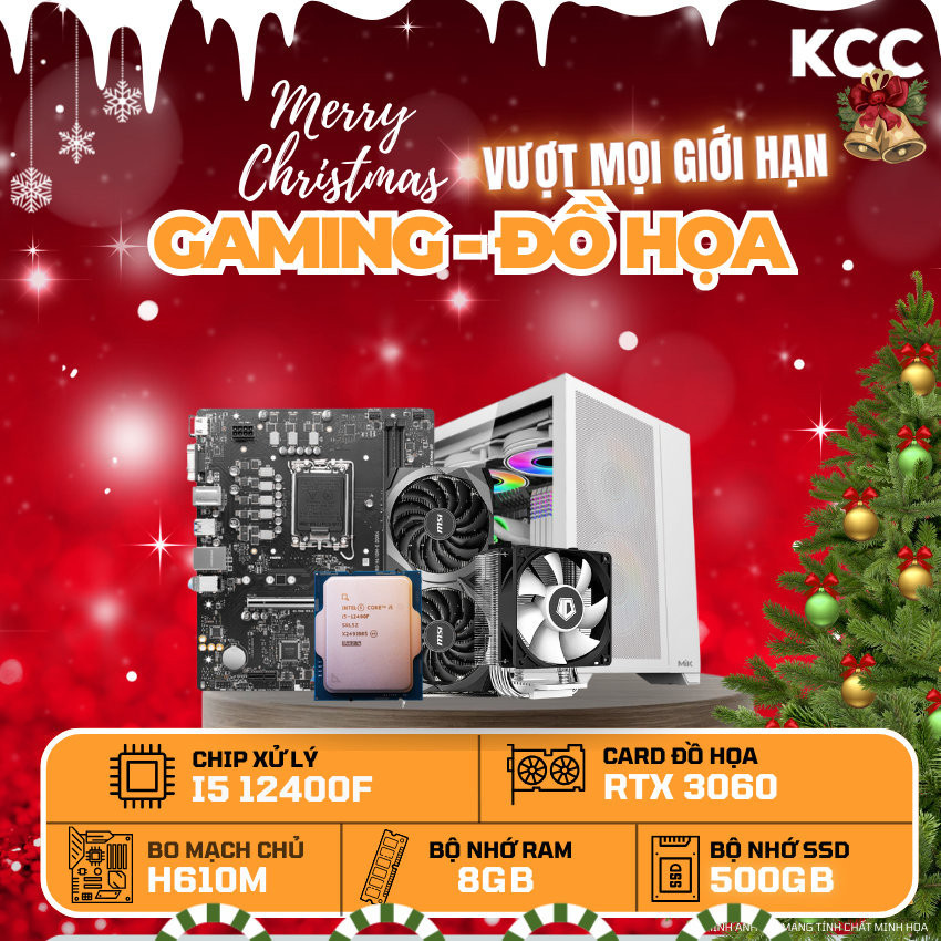 (Tặng kèm màn hình) PC KCC Intel i5-12400F/13400F / VGA RTX 5050