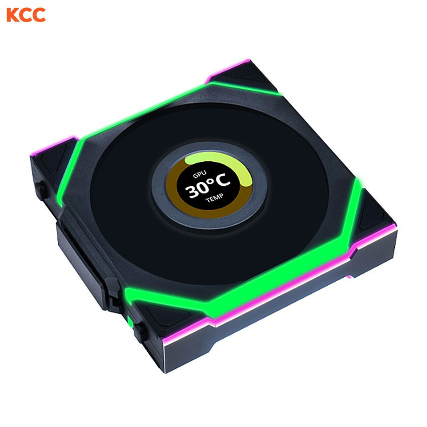 FAN Lian-Li UNI Fan SL Wireless LCD 120 Triple Black ( Bộ 3 fan ) ngược màu đen