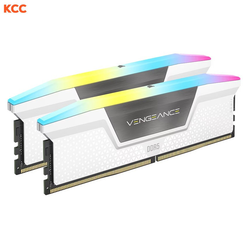 Ram Corsair Vengeance RGB White Heatspreader C36 32GB (2x16GB) 6000 MHz DDR5 AMD EXPO & Intel XMP (CMH32GX5M2E6000Z36W)