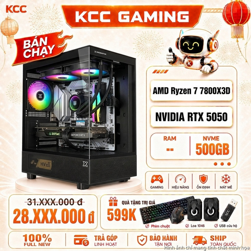 PC KCC AMD R7-7800X3D / VGA RTX 5050