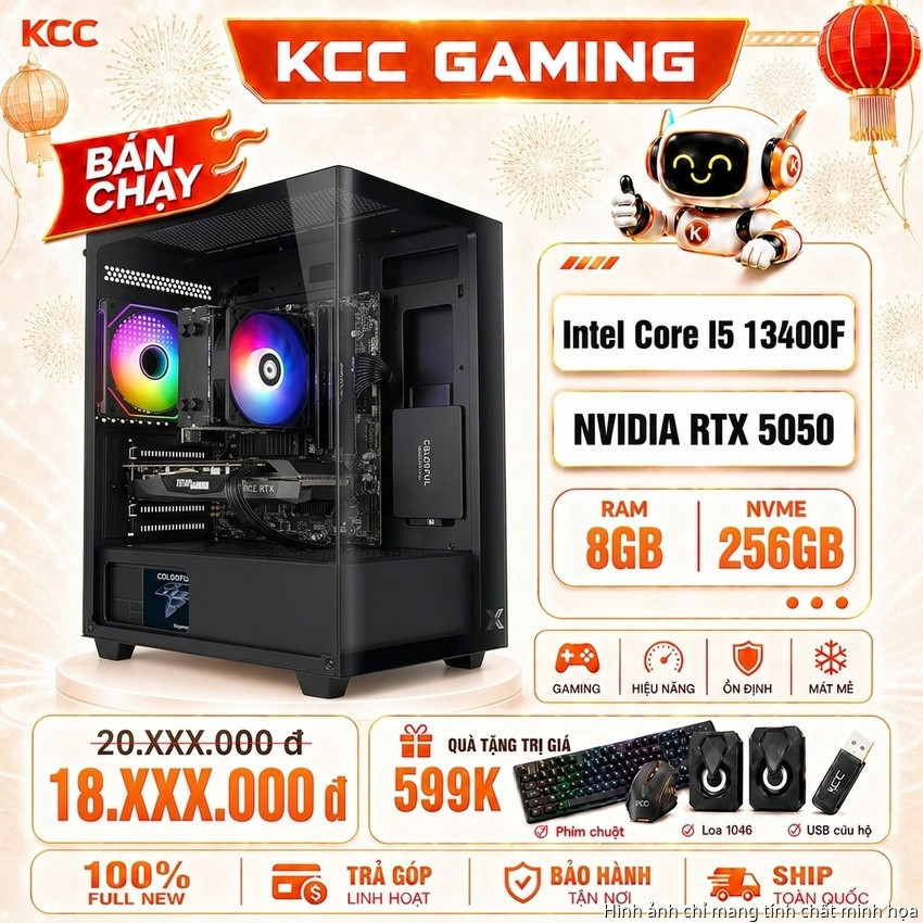 PC KCC Intel i5-13400F/14400F / VGA RTX 5050