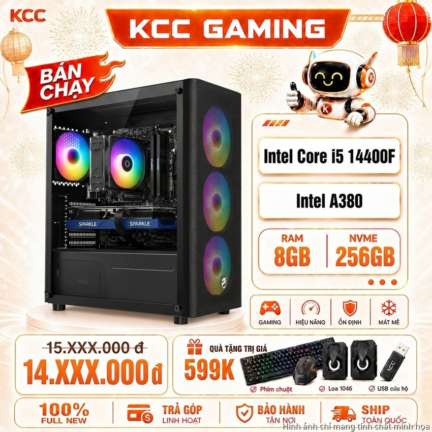 PC KCC Intel i5-14400F / VGA A380