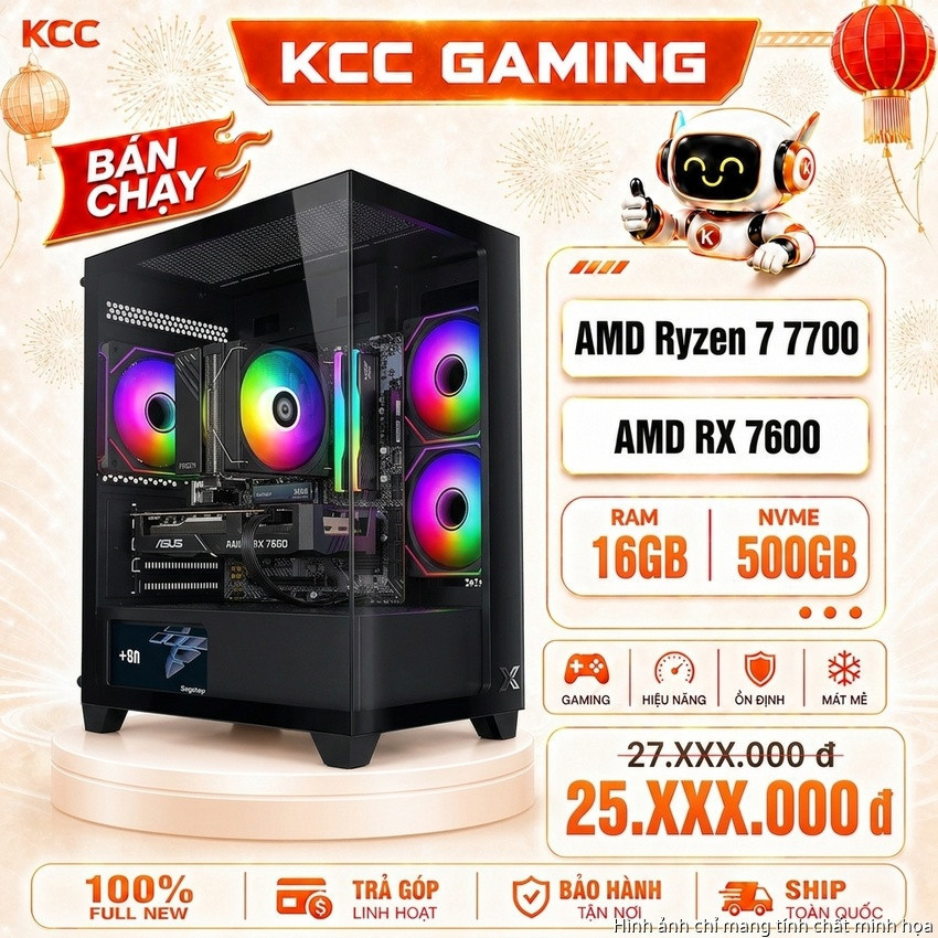 PC KCC AMD R7-7700 / VGA RX 7600