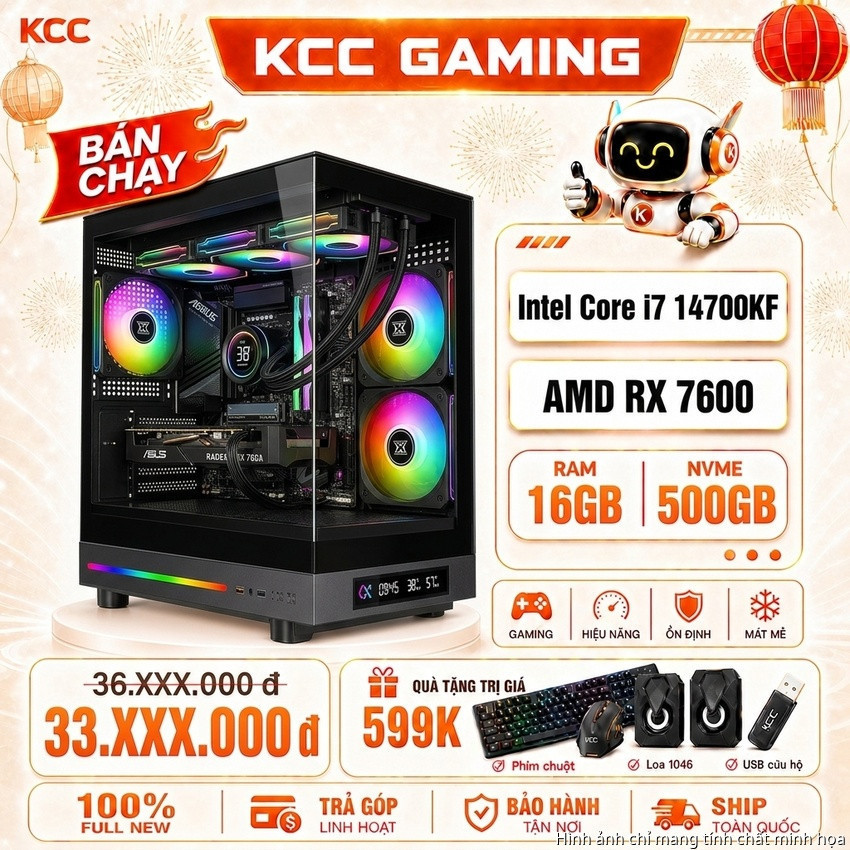 PC KCC Intel i7-14700KF / VGA RX 7600