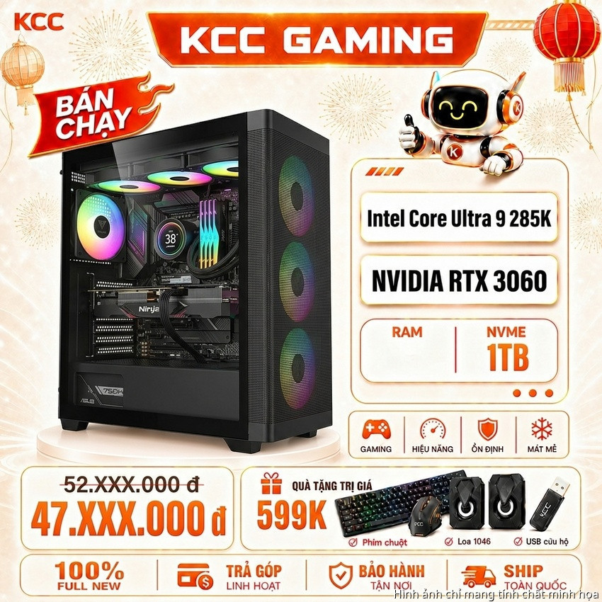 PC KCC Intel U9-285K / VGA RTX 3060