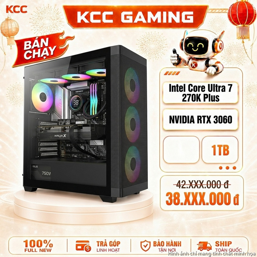 PC KCC Intel U7-270K Plus / VGA RTX 3060