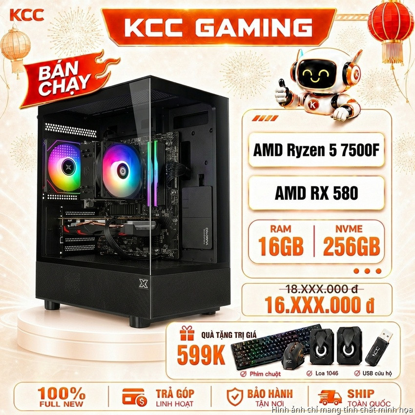PC KCC AMD R5-7500F / VGA RX 580