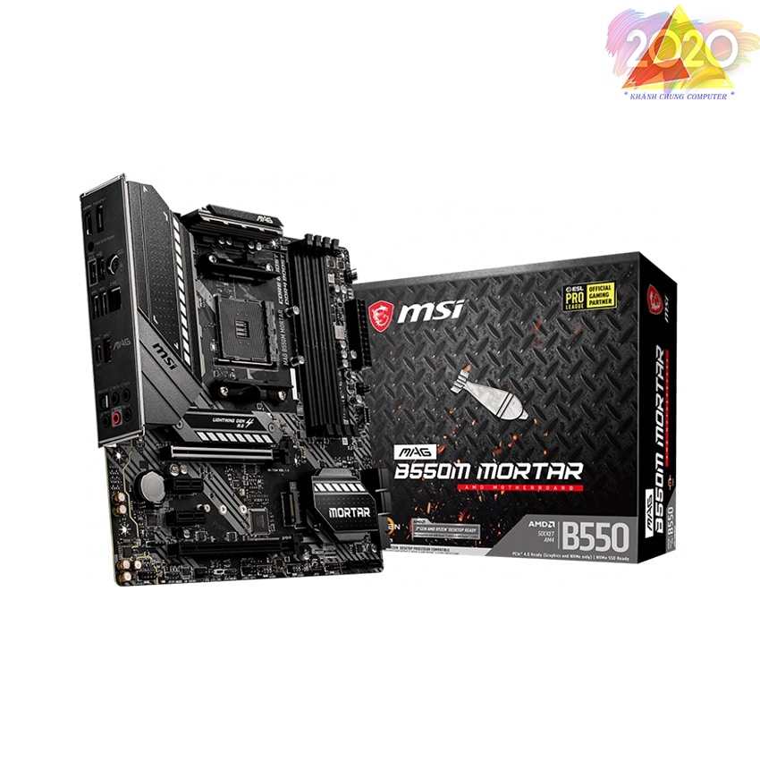 Mainboard MSI MAG B550M MORTAR (AMD B550, Socket AM4, m-ATX, 4 khe RAM DDR4)