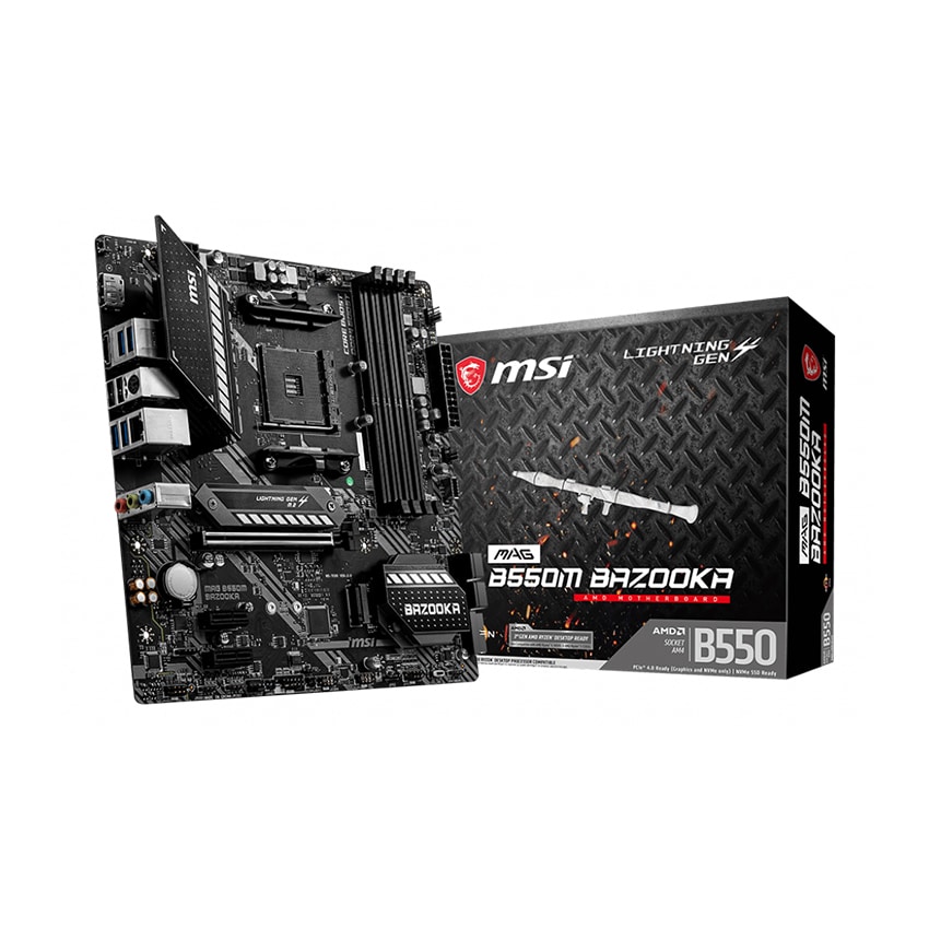 Mainboard MSI MAG B550M BAZOOKA (AMD B550 Socket AM4 m-ATX 4 khe RAM DDR4)