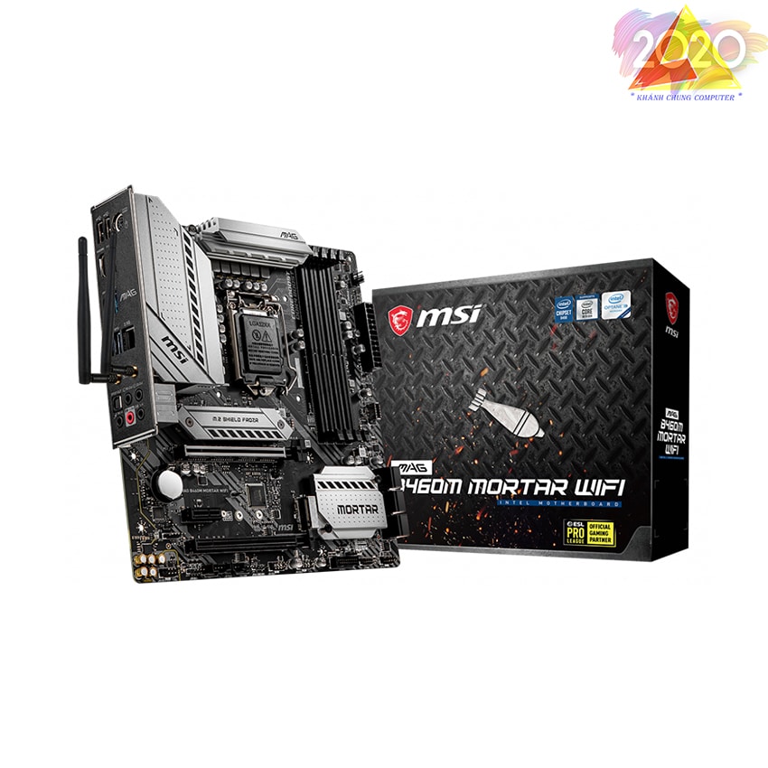 Mainboard MSI MAG B460M MORTAR WIFI (Intel B460, Socket 1200, m-ATX, 4 khe RAM DDR4)