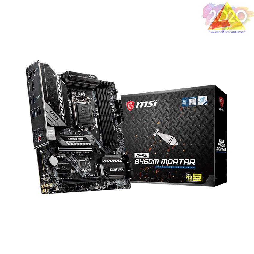 Mainboard MSI MAG B460M MORTAR (Intel B460, Socket 1200, m-ATX, 4 khe RAM DDR4)
