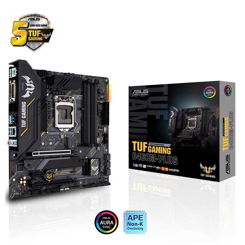 Mainboard ASUS TUF GAMING B460M-PLUS (Intel B460, Socket 1200, m-ATX, 4 khe Ram DDR4)