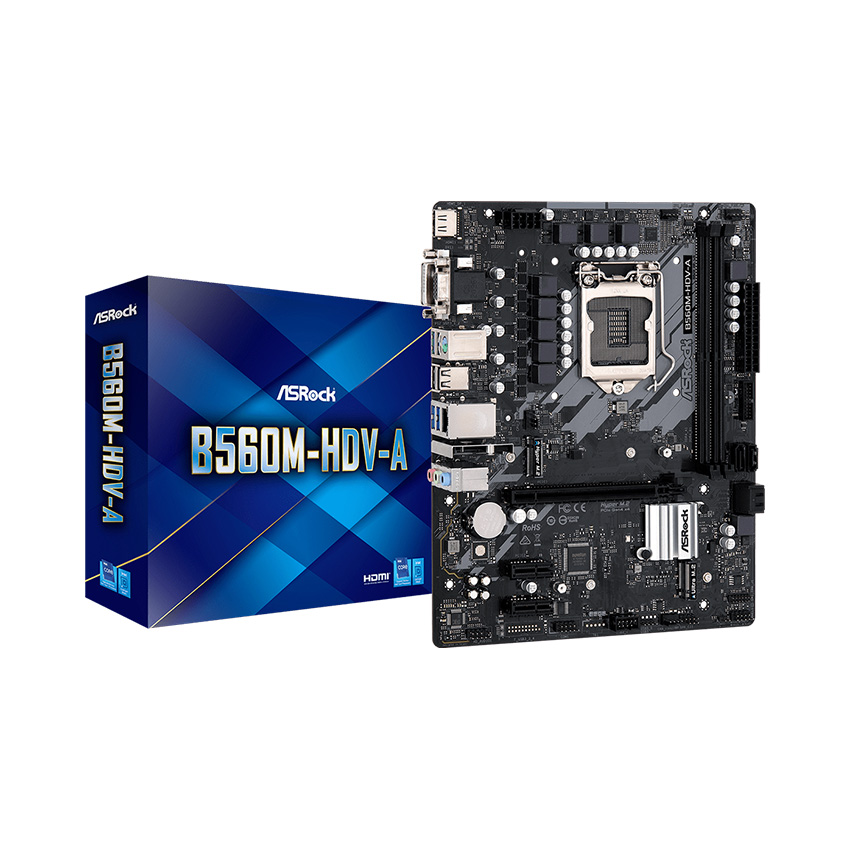 Mainboard ASROCK B560M-HDV(Intel B560, Socket 1200, m-ATX, 2 khe Ram DDR4)