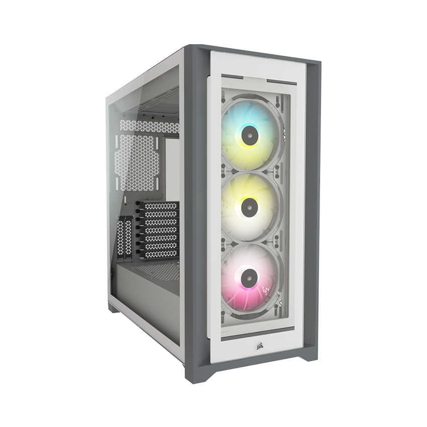 Vỏ máy tính Corsair iCUE 5000X RGB TG White - CC-9011213-WW