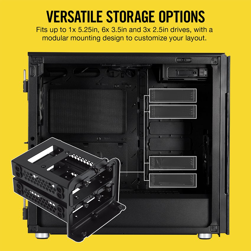 Vỏ Case Corsair  678C TG (Mid Tower/Màu Đen) - CC-9011167-WW