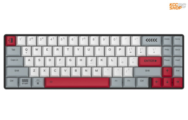 Bàn phím cơ không dây DAREU EK871 GREY-WHITE 71KEY (PBT, Blue/ Brown/ Red D-KAILH switch)