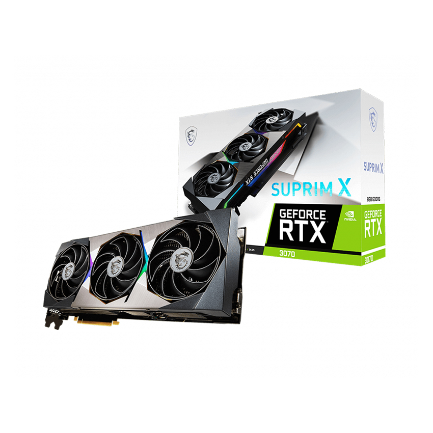 Card màn hình MSI RTX 3070 SUPRIM X 8GB (GDDR6, 256-bit, HDMI+DP, 2x8-pin)