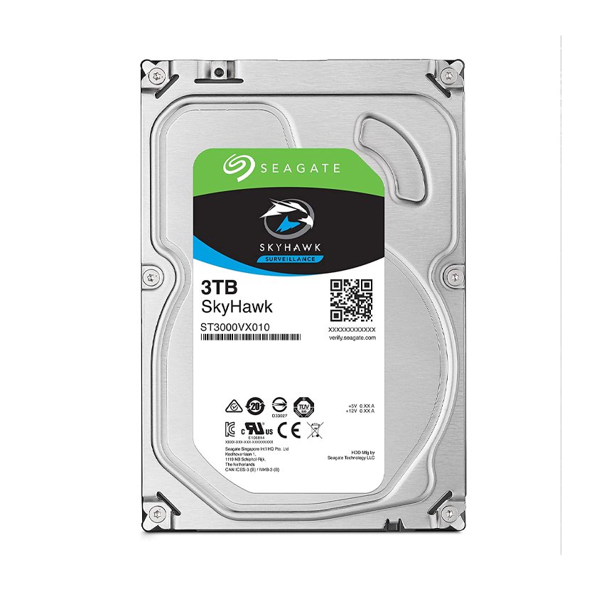 Ổ cứng HDD Seagate SkyHawk 3TB 3.5 inch, 5400RPM, SATA3, 64MB Cache (ST3000VX009)