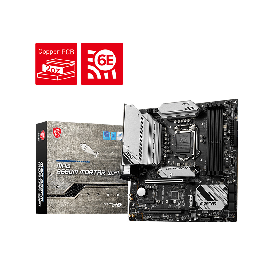 Mainboard MSI MAG B560M MOTAR WIFI (Intel B560, Socket 1200, m-ATX, 4 khe Ram DDR4)