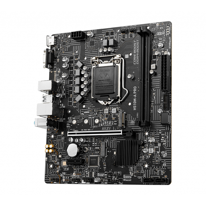 Mainboard MSI H510M-A PRO (Intel H510, Socket 1200, m-ATX, 2 khe Ram DDR4)