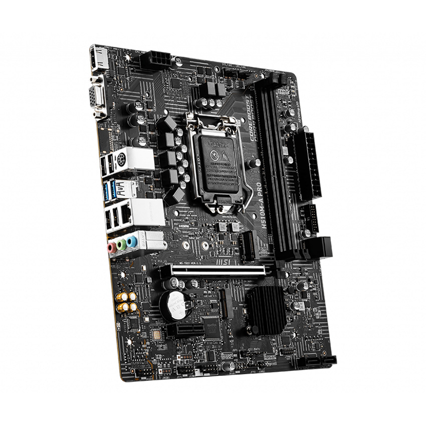 Mainboard MSI H510M-A PRO (Intel H510, Socket 1200, m-ATX, 2 khe Ram DDR4)