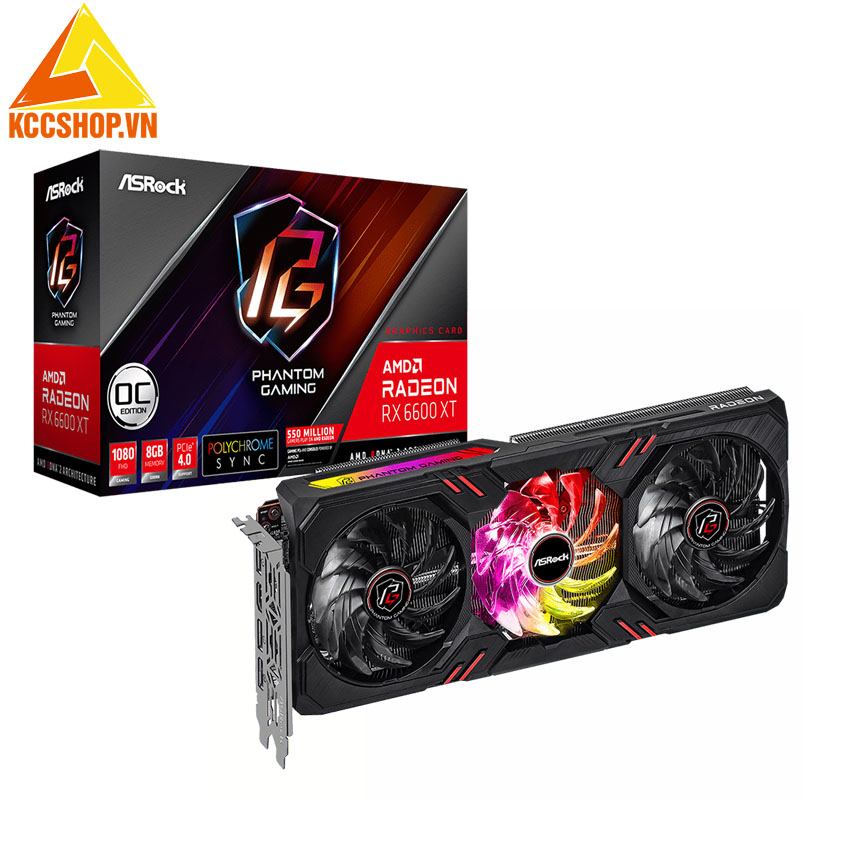 VGA ASROCK Radeon RX 6600 XT Phantom Gaming D 8GB OC (RX6600XT PGD 8GO)