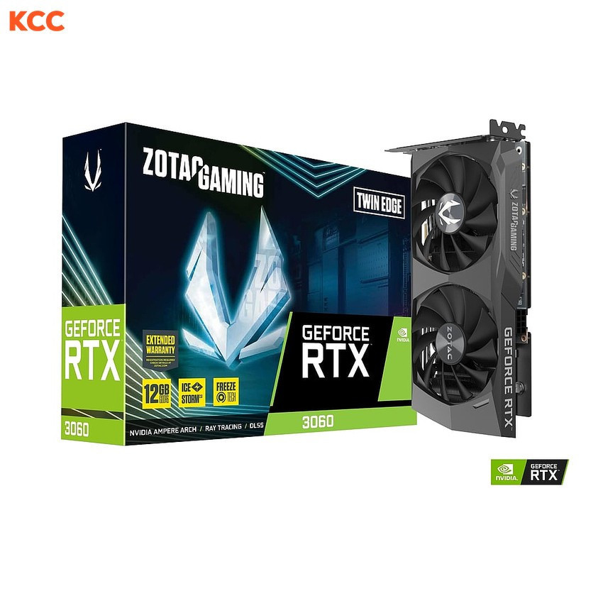 VGA Zotac RTX 3060 12G GDDR6 Gaming Twin Edge (12GB GDD6, 192-bit, HDMI +DP, 1x8-pin)