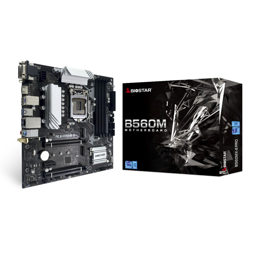Mainboard BIOSTAR B560MX/E Pro (Intel B560, Socket 1200, m-ATX, 4 khe RAM DDR4)