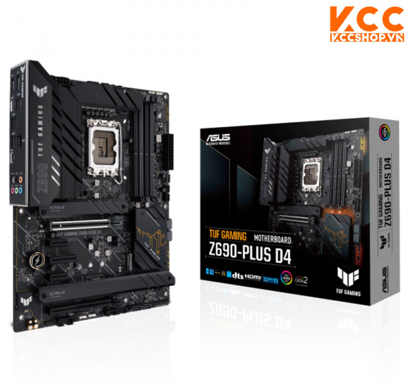 Mainboard ASUS TUF GAMING Z690-PLUS D4 (Intel Z690, Socket 1700, ATX, 4 khe RAM DDR4)