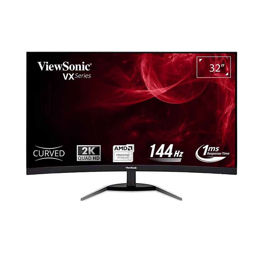 Màn hình Viewsonic VX3268-2KPC-MHD (31.5inch/QHD/VA/144Hz/1ms/250nits/HDMI+DP+Audio/FreeSync/Loa/Cong)