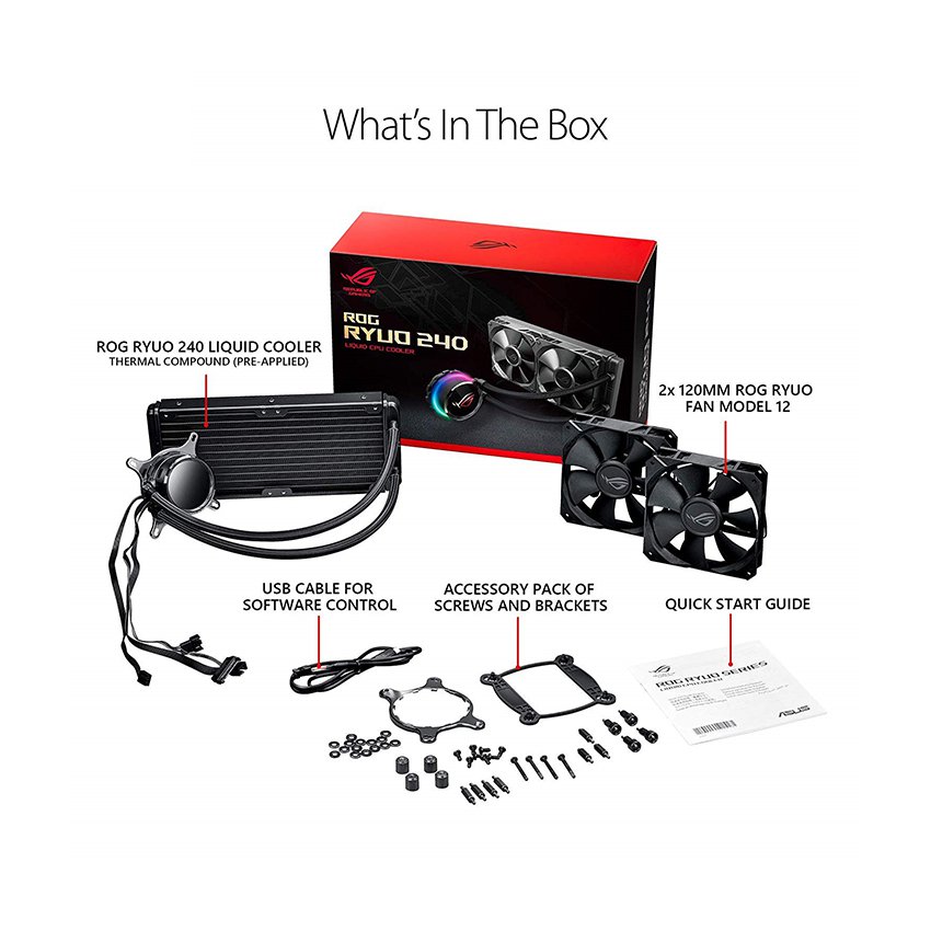 Tản nhiệt nước Asus ROG RYUO 240 - RGB 240mm Liquid CPU Cooler