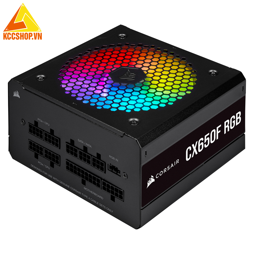 Nguồn máy tính Corsair  CX650F RGB Black 80 Plus Bronze - Full Modul ( CP-9020217-NA )