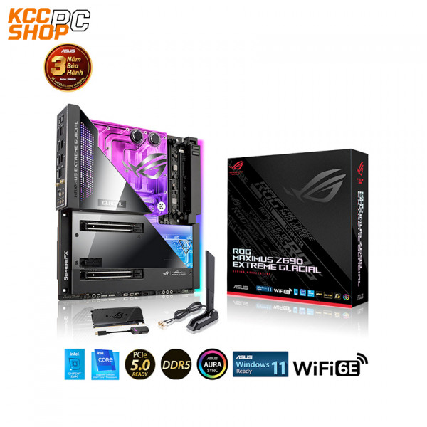 Mainboard ASUS ROG MAXIMUS Z690 EXTREME GLACIAL (Intel Z690, Socket 1700, ATX, 4 khe RAM DDR5)