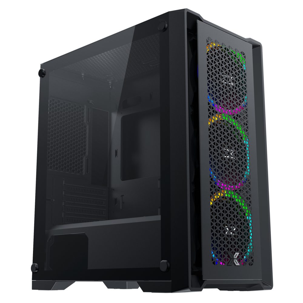 CASE XIGMATEK LUX M 3FR (EN48250) - PREMIUM GAMING M-ATX, KÈM 03 FAN XIGMATEK X20RF