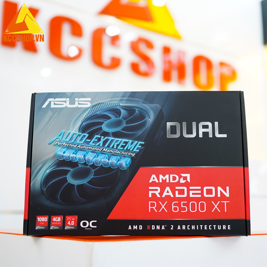 Card màn hình Asus DUAL-RX 6500 XT-O4G